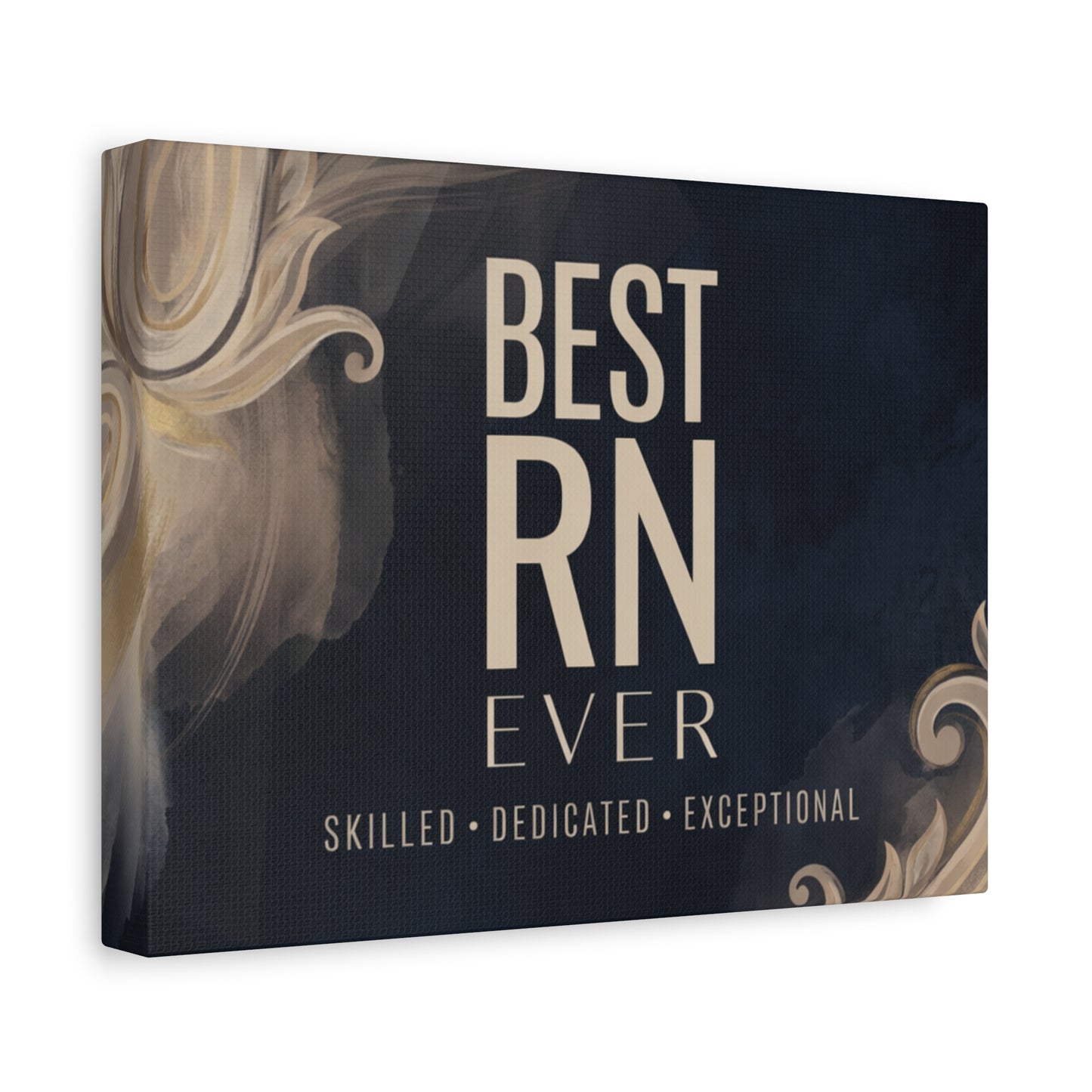 Best RN Ever Canvas Wall Art — Skilled Dedicated Exceptional Gift for Nurses
