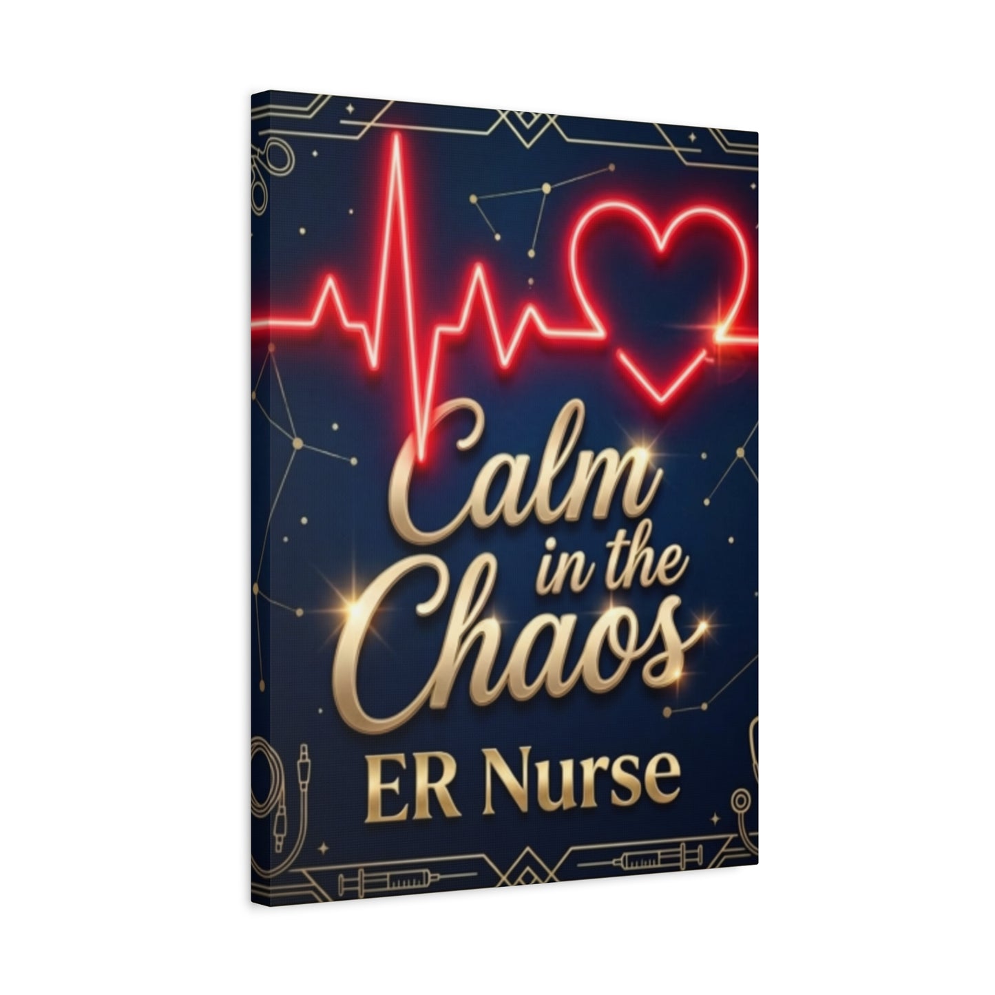Calm in the Chaos ER Nurse Canvas Wall Art