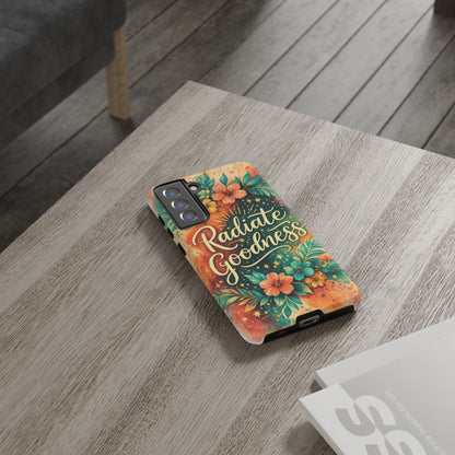 Radiate Goodness Floral Phone Case — Protective Tough Case