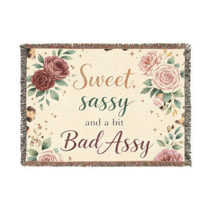 Sweet Sassy & a Bit Bad Assy Woven Blanket