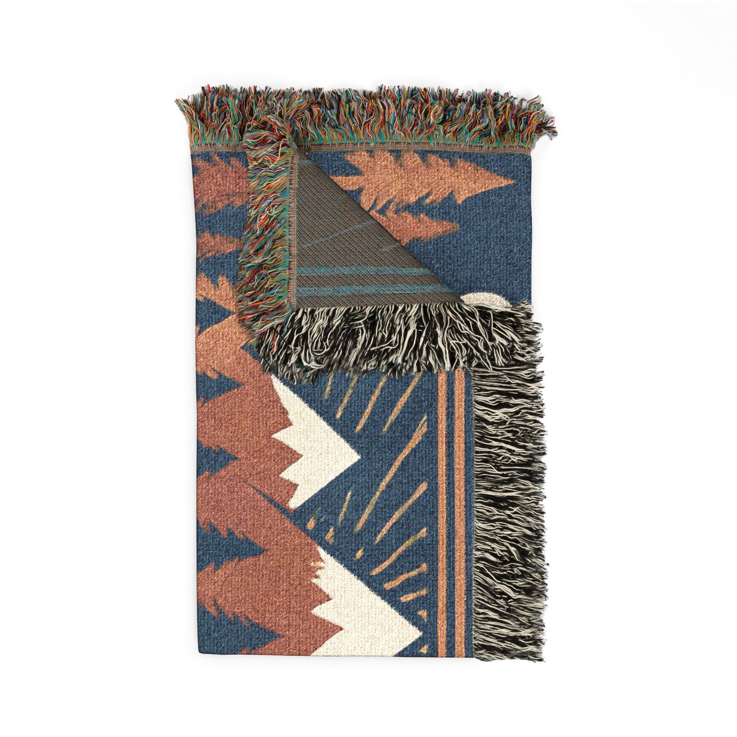 Stay Wild & Cozy Woven Blanket — Mountain Camping Throw