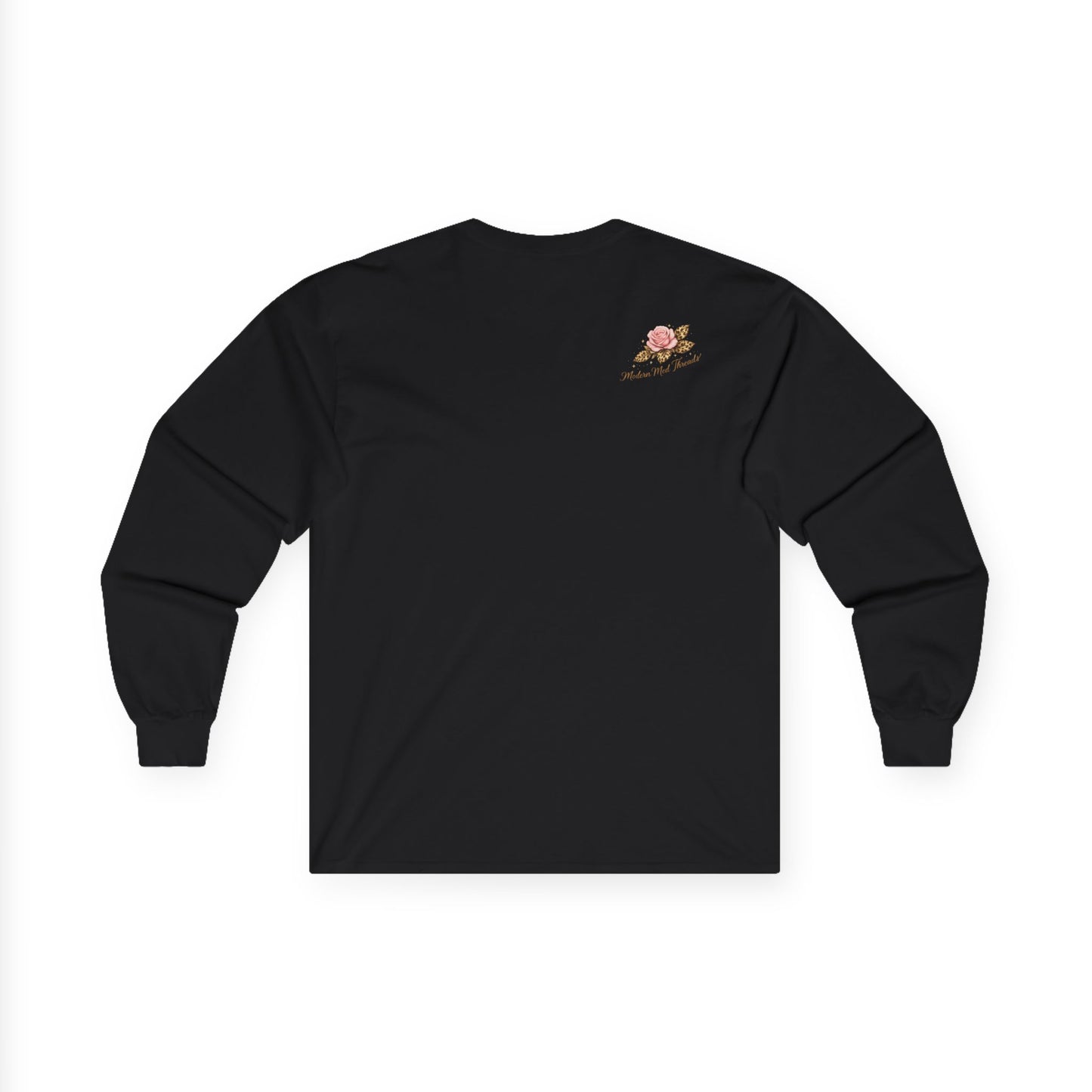 Long Sleeve Tee — "Love More Worry Less" Floral Inspirational Shirt