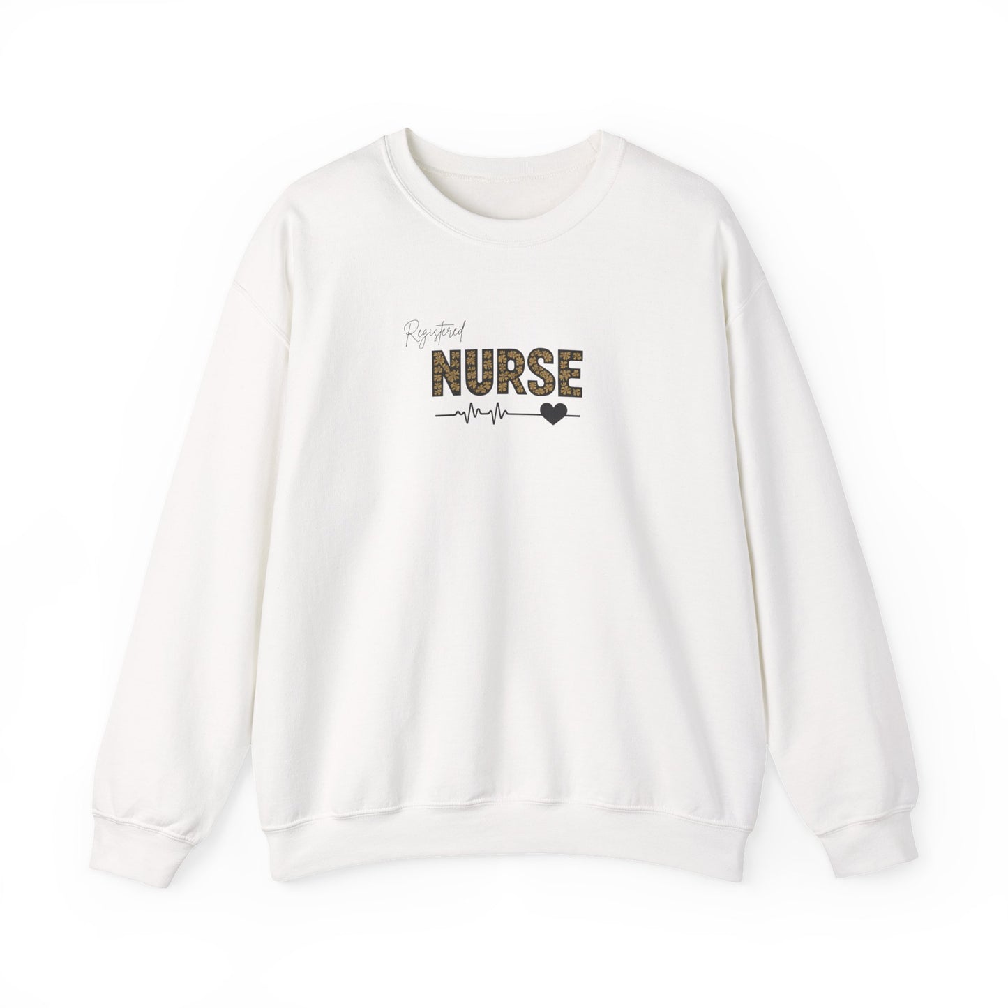 Registered Nurse Heartbeat Graphic Crewneck Sweatshirt