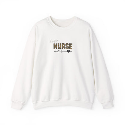 Registered Nurse Heartbeat Graphic Crewneck Sweatshirt