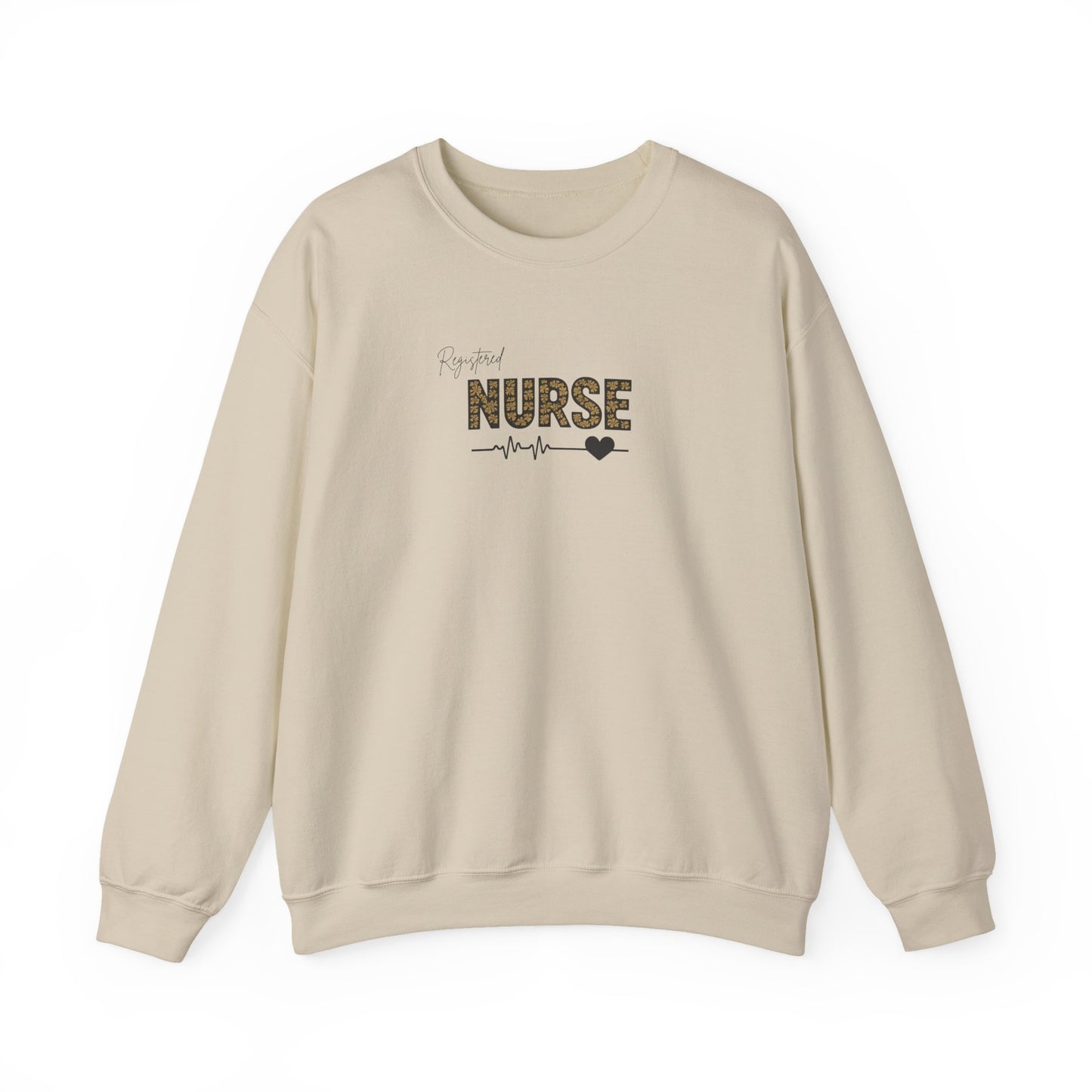 Registered Nurse Heartbeat Graphic Crewneck Sweatshirt