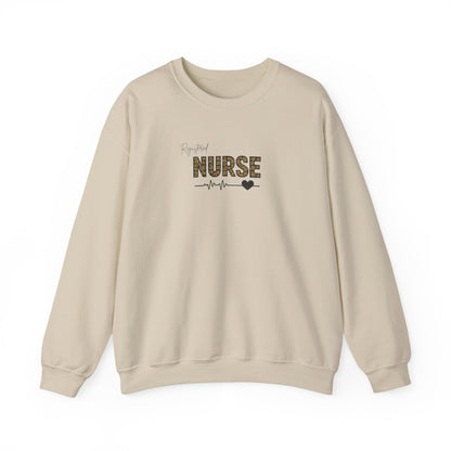 Registered Nurse Heartbeat Graphic Crewneck Sweatshirt