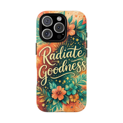 Radiate Goodness Floral Phone Case — Protective Tough Case