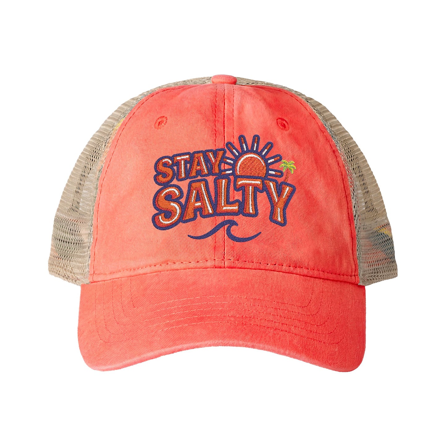 Stay Salty Women's Washed Mesh-Back Cap