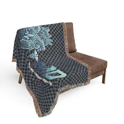 MD Heart Woven Blanket — Medical Doctor Gift Throw