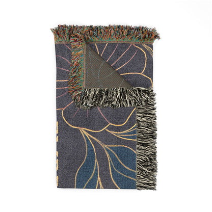 Embrace The Journey Woven Blanket — Floral Inspirational Throw