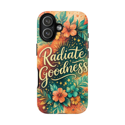 Radiate Goodness Floral Phone Case — Protective Tough Case