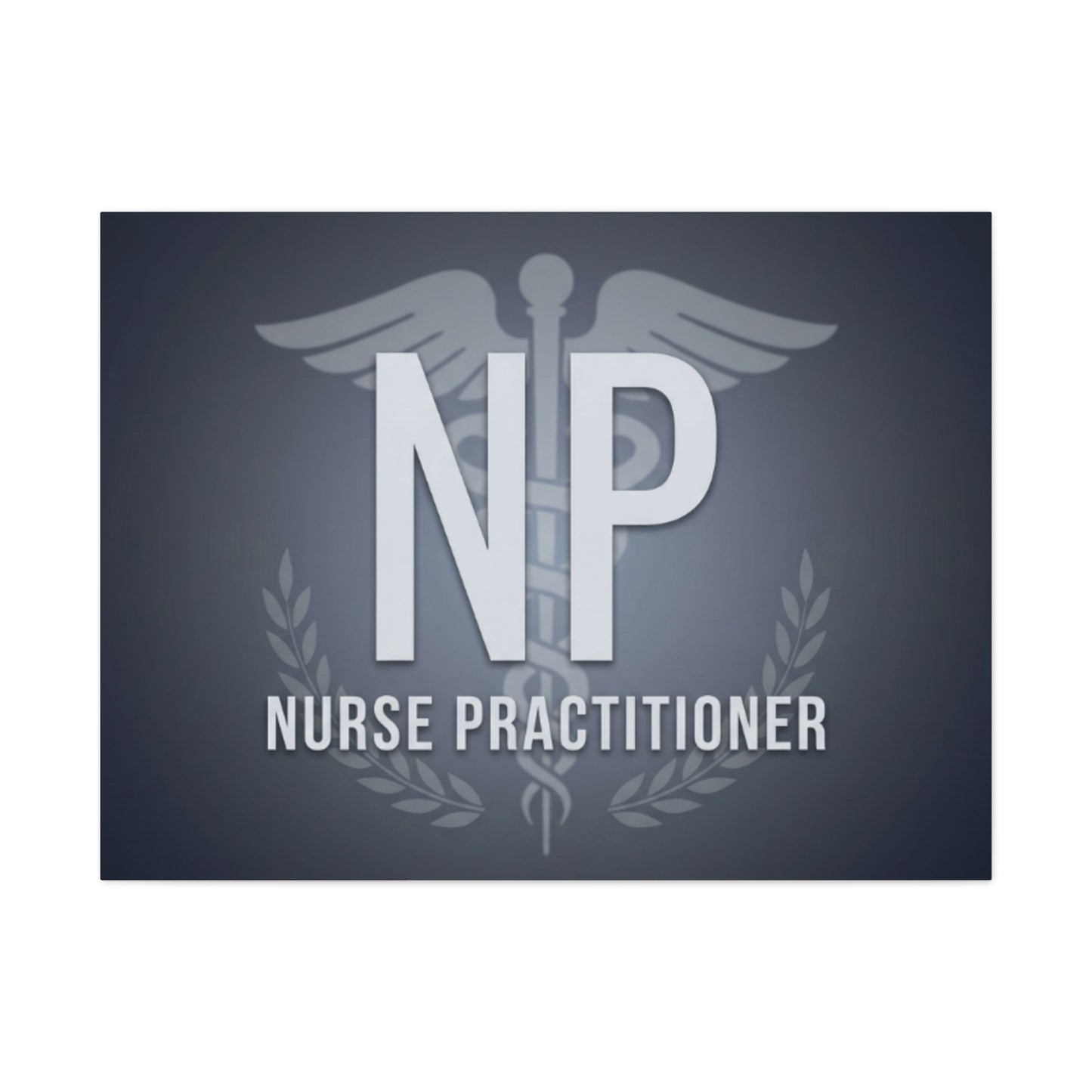 Nurse Practitioner Canvas Wall Art — NP Caduceus Medical Decor