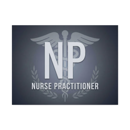 Nurse Practitioner Canvas Wall Art — NP Caduceus Medical Decor