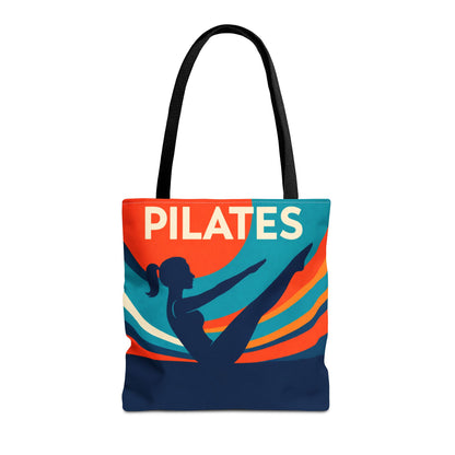 Pilates Silhouette Tote Bag – Colorful Fitness Gym Tote
