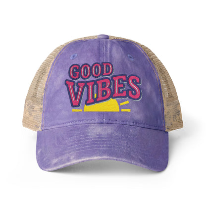 Good Vibes Women's Washed Mesh-Back Cap