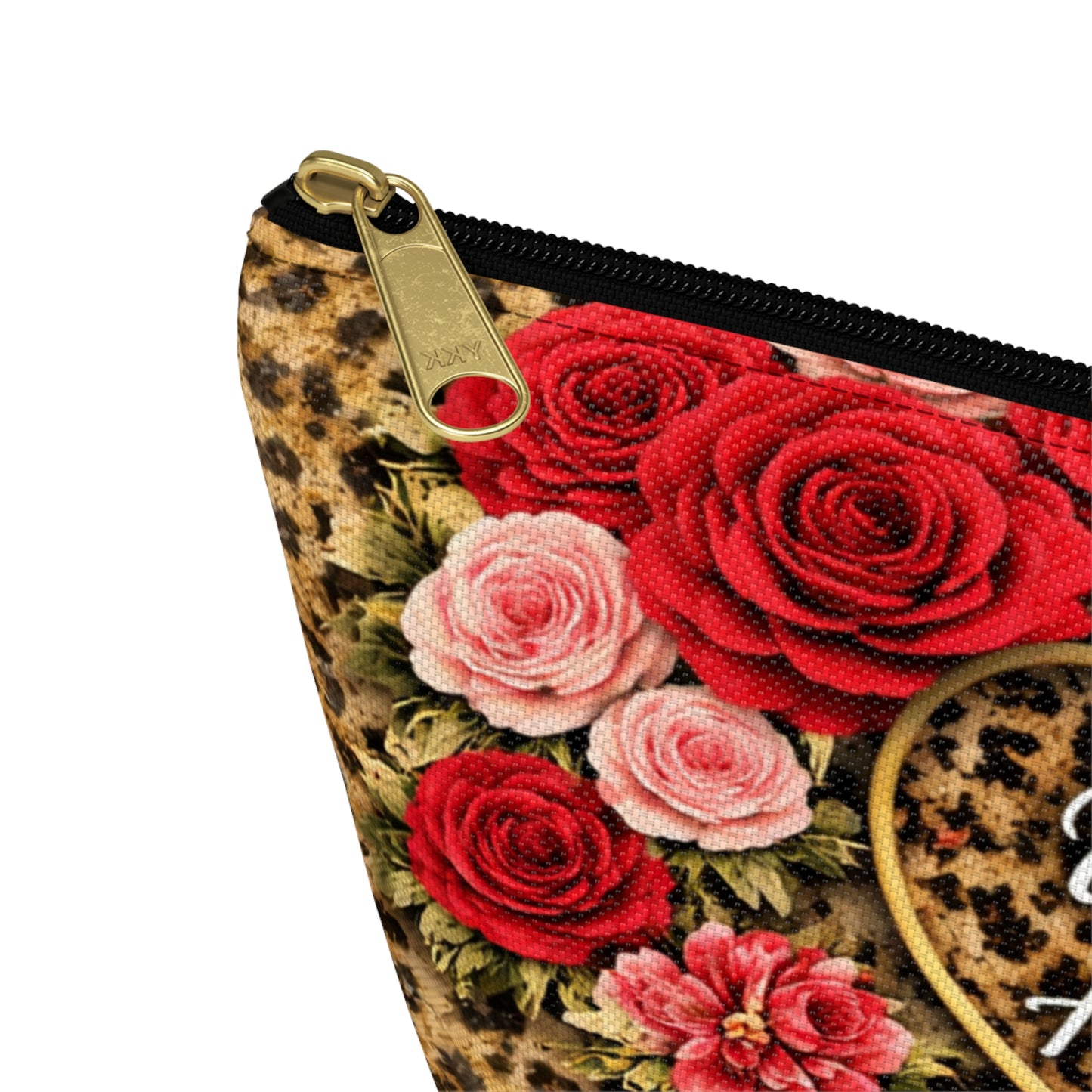Wild at Heart Leopard Rose Accessory Pouch