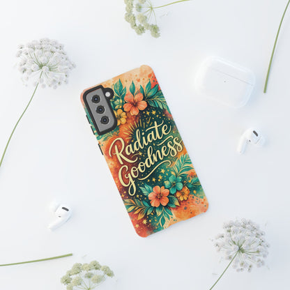 Radiate Goodness Floral Phone Case — Protective Tough Case