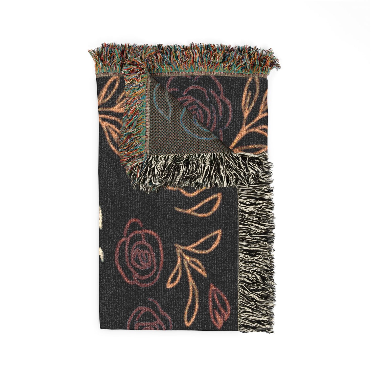 Healing Hearts Woven Blanket — Floral Comfort Throw