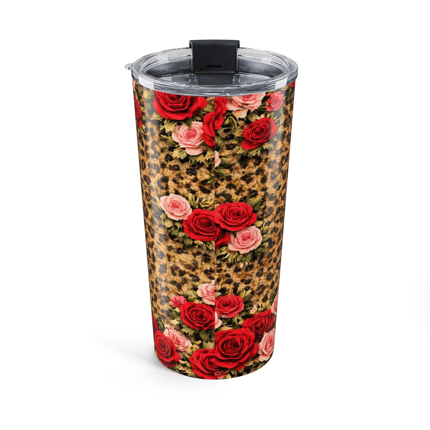 Wild at Heart Leopard Print 20oz Tumbler — Floral Travel Cup