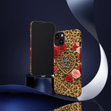 Wild at Heart Leopard Phone Case — Floral Heart Protective Phone Cover