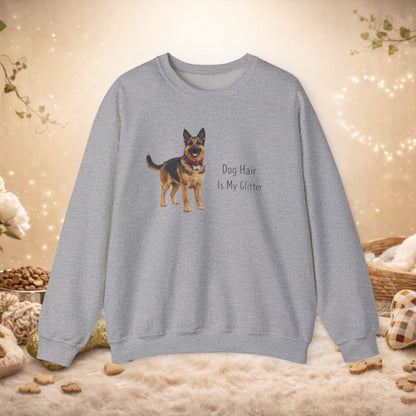 Dog Hair Is My Glitter Crewneck Sweatshirt — German Shepherd Lover Pullover