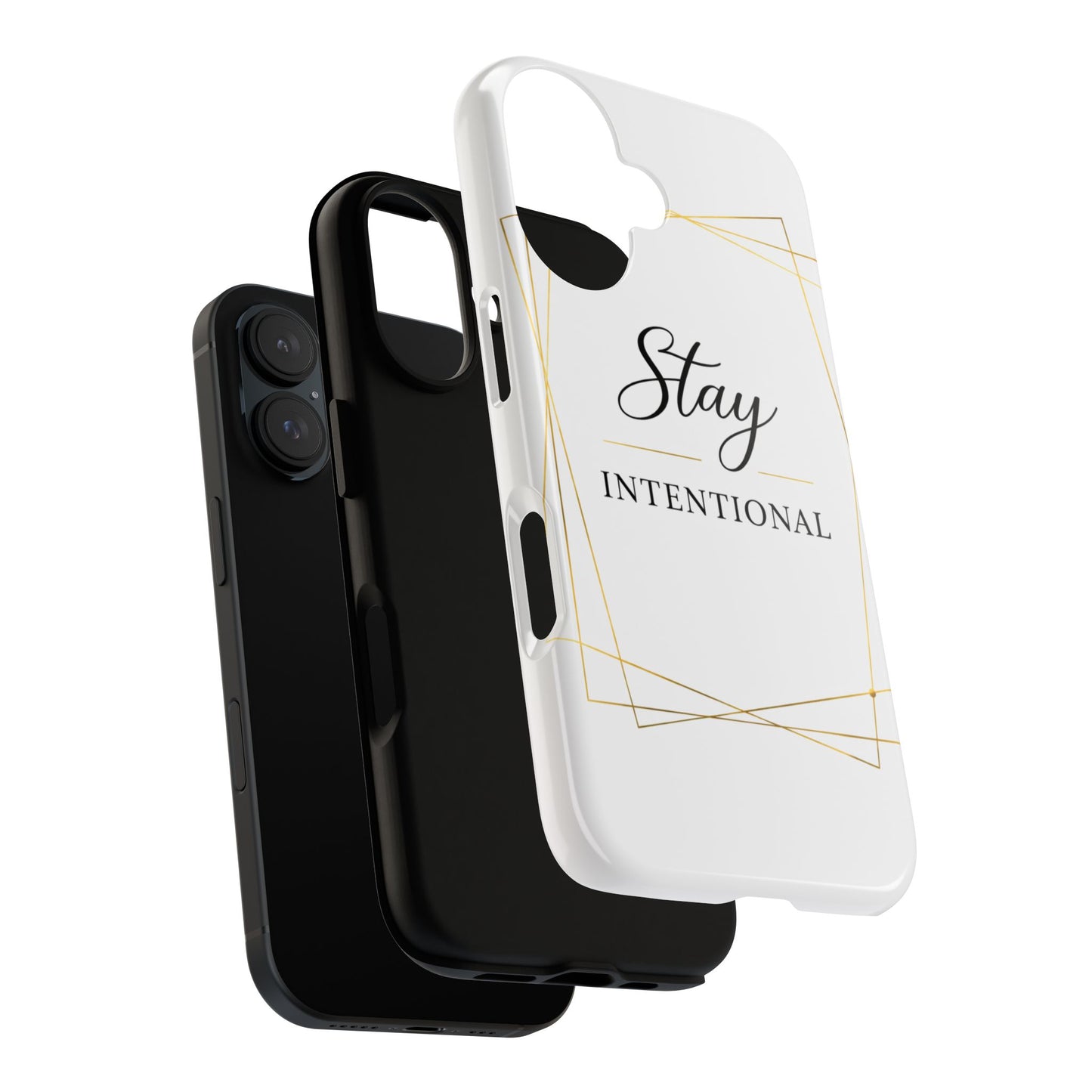 Stay Intentional Phone Case — Minimal Motivational Protective Cover
