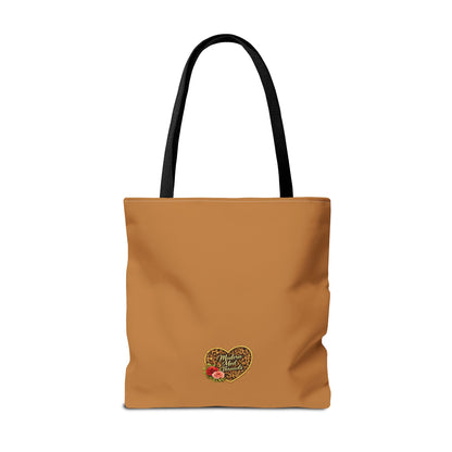 Wild Heart Leopard Rose Tote Bag – Floral Animal Print Shopper