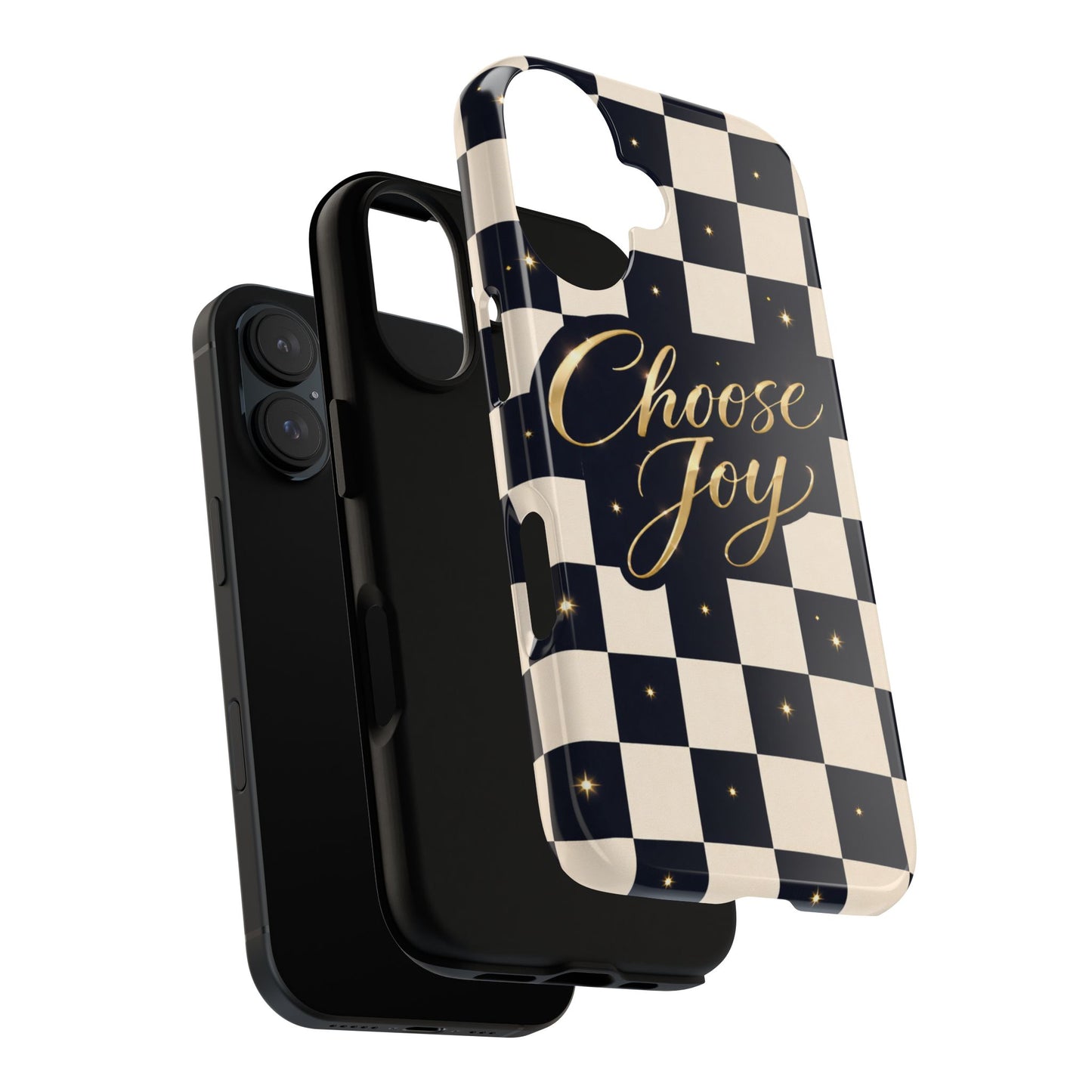 Choose Joy Checkerboard Phone Case — Inspirational Protective Tough Case