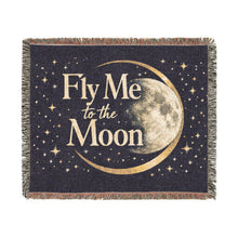 Fly Me to The Moon Celestial Moon Woven Blanket