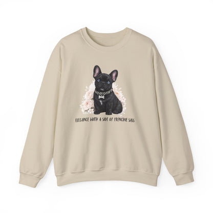 Frenchie Mom Crewneck Sweatshirt – Black French Bulldog Illustration