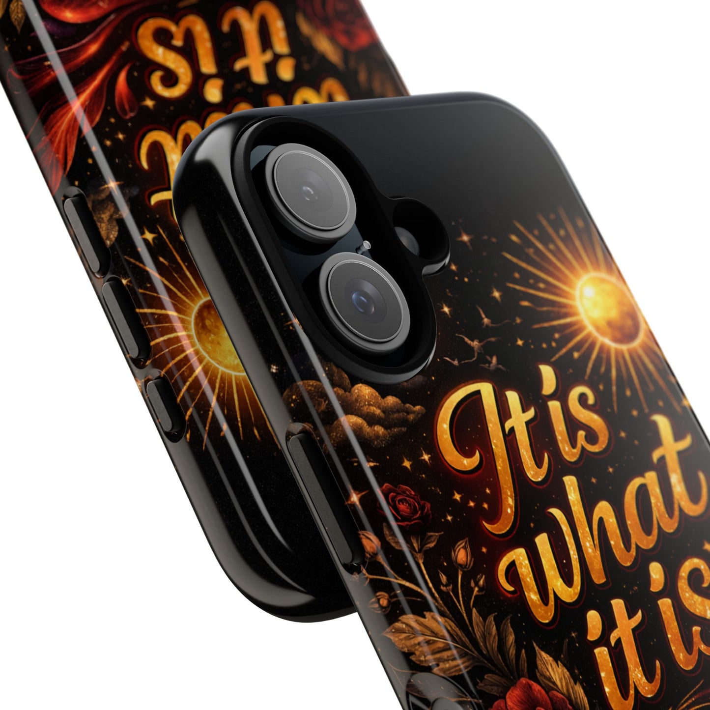 It Is What It Is Phone Case — Vintage Floral Sun Protective Cover