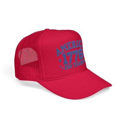 America 1776 250 Years Trucker Hat – Patriotic Vintage Foam Cap for Independence Day