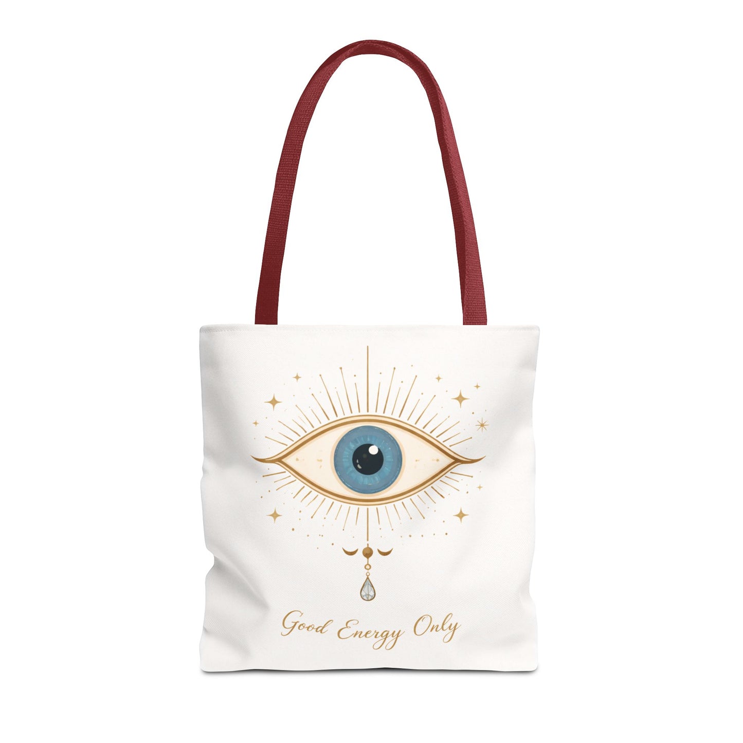 Mystic Eye Tote Bag — 'Good Energy Only' Spiritual Canvas Tote