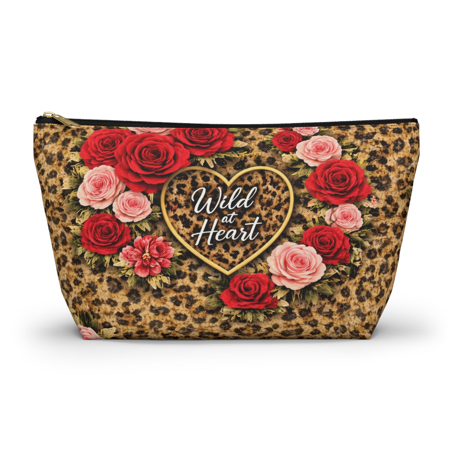 Wild at Heart Leopard Rose Accessory Pouch
