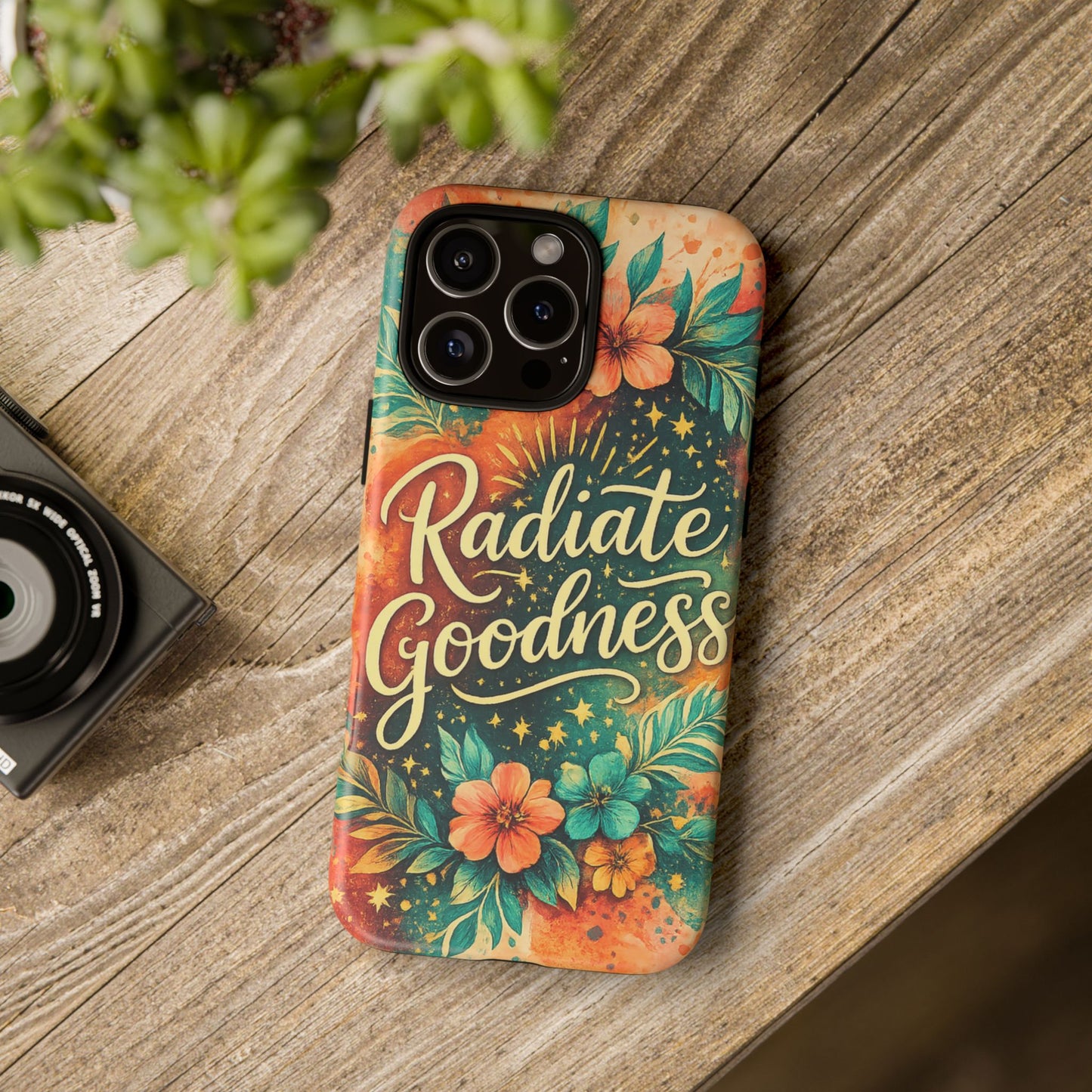 Radiate Goodness Floral Phone Case — Protective Tough Case