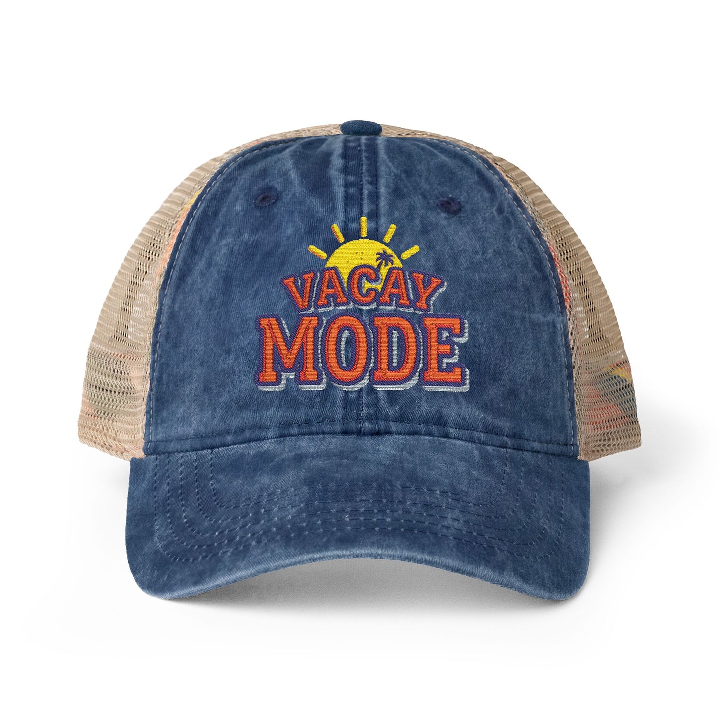 Vacay Mode Women's Washed Mesh-Back Cap