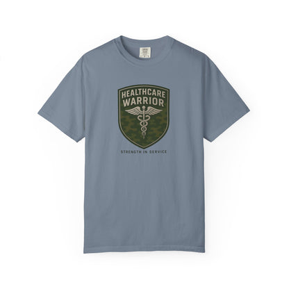 Healthcare Warrior T-Shirt — Caduceus Shield “Strength in Service”
