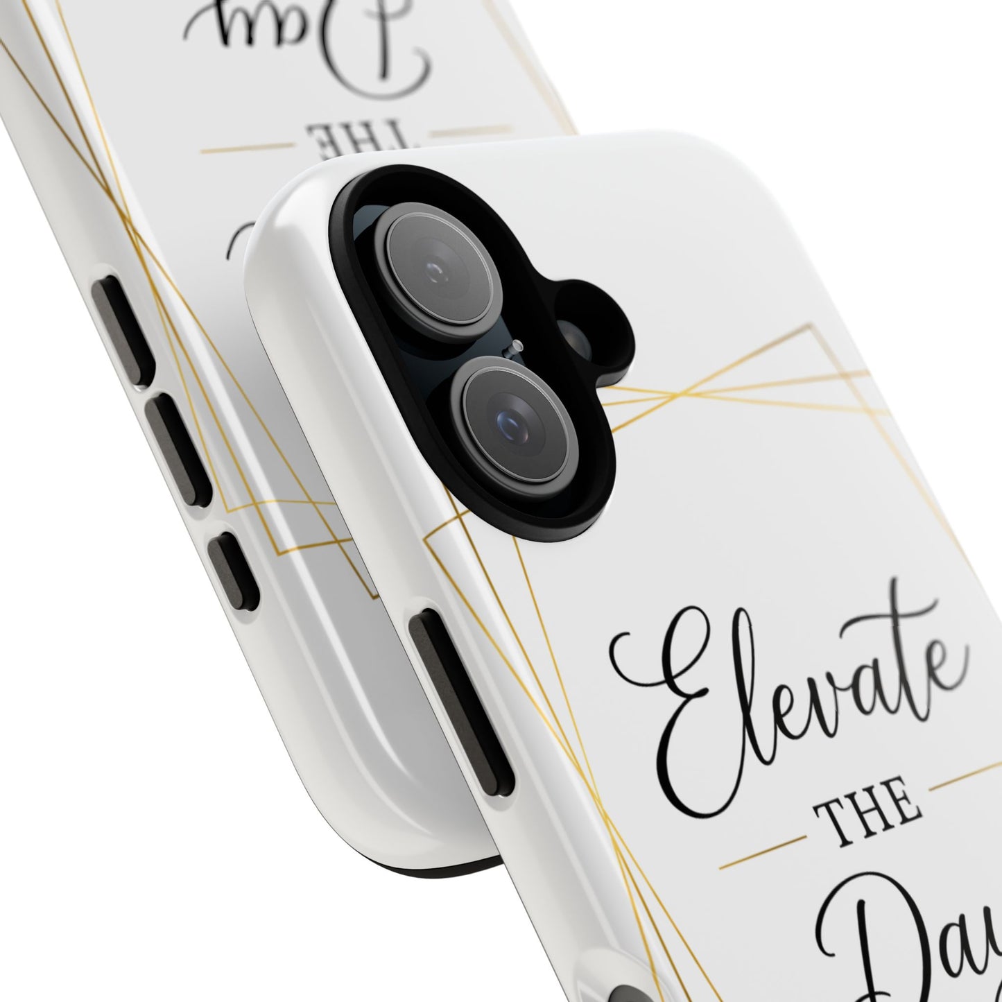 "Elevate the Day" Minimal Gold Geometric Protective Case / Phone Case -