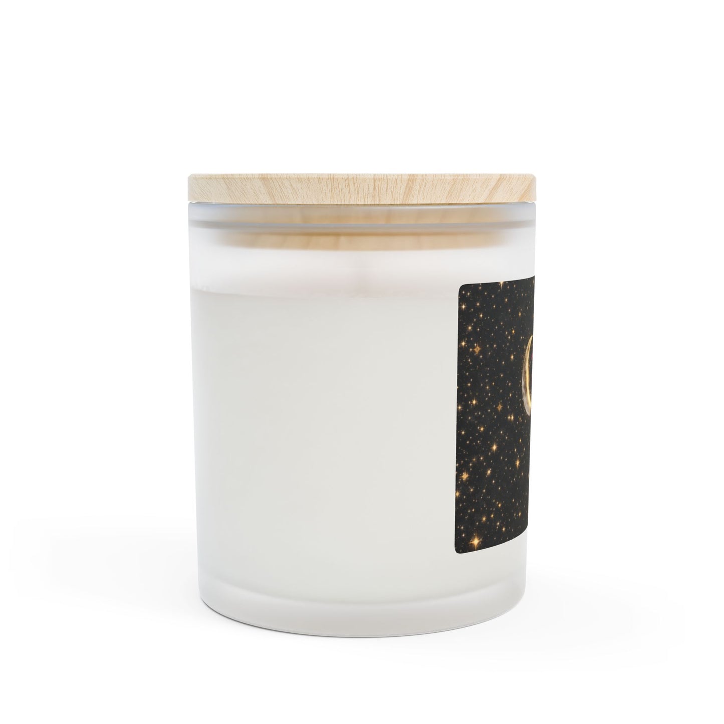 Love You to the Moon and Back Frosted Glass Candle — 11oz Romantic Night Sky Scented Candle