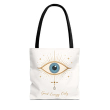 Mystic Eye Tote Bag — 'Good Energy Only' Spiritual Canvas Tote