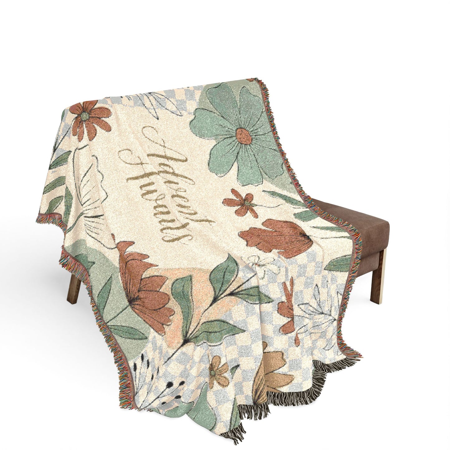 Adventure Awaits Floral Woven Blanket