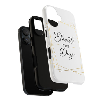 "Elevate the Day" Minimal Gold Geometric Protective Case / Phone Case -