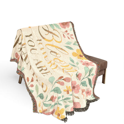 Bloom Where You Are Planted Woven Blanket