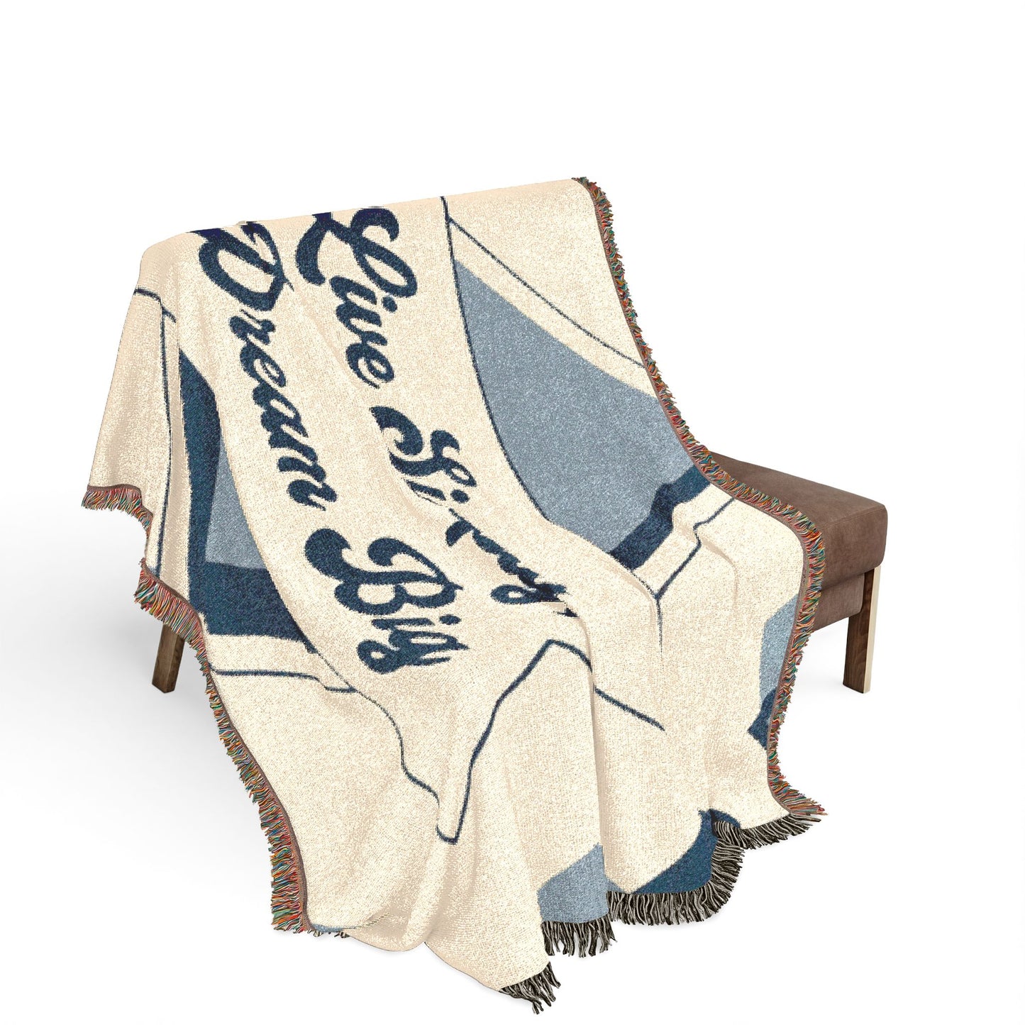 Live Simply, Dream Big Woven Blanket — Inspirational Boho Throw