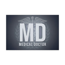 MD Medical Doctor Matte Canvas Wall Art – Caduceus Doctor Office Decor
