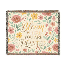 Bloom Where You Are Planted Woven Blanket