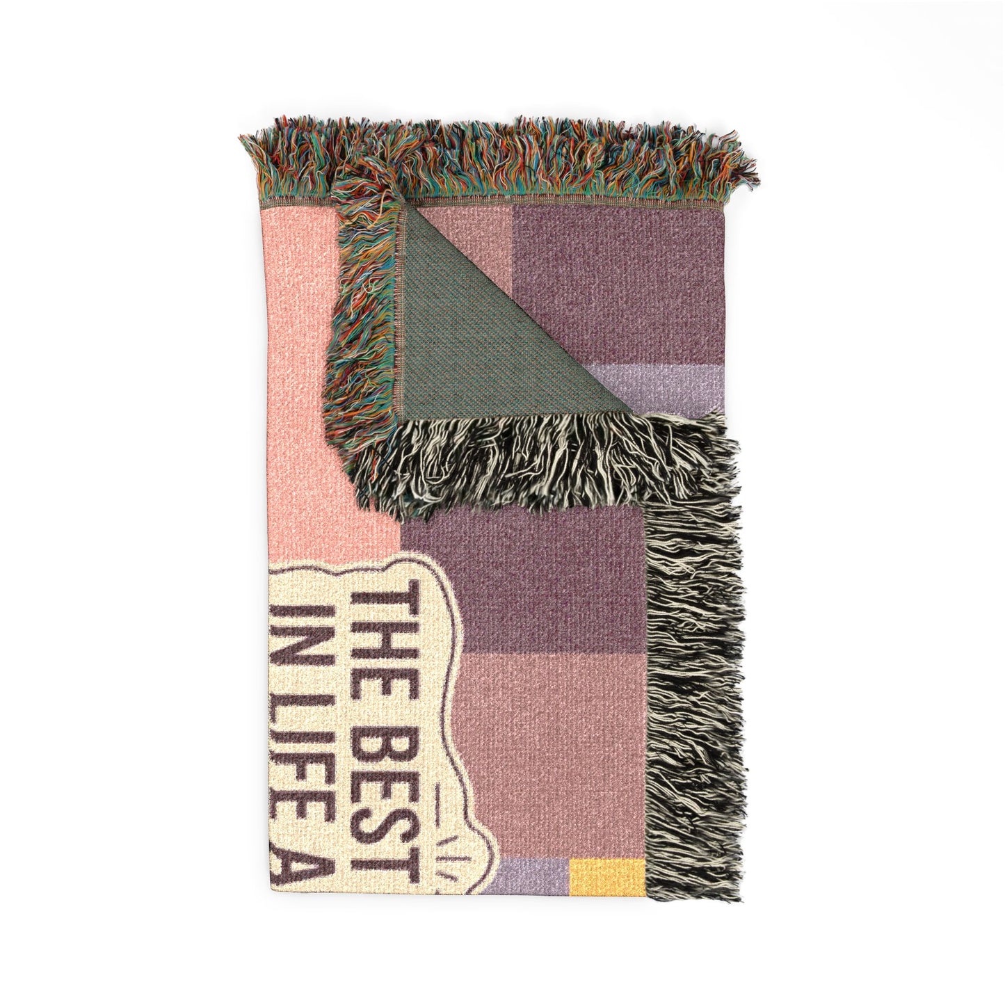 'The Best Things in Life' Woven Blanket – Cozy Inspirational Throw