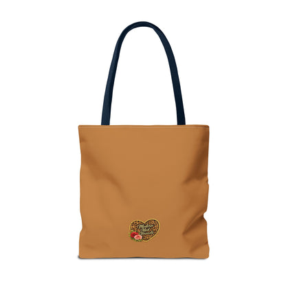 Wild Heart Leopard Rose Tote Bag – Floral Animal Print Shopper