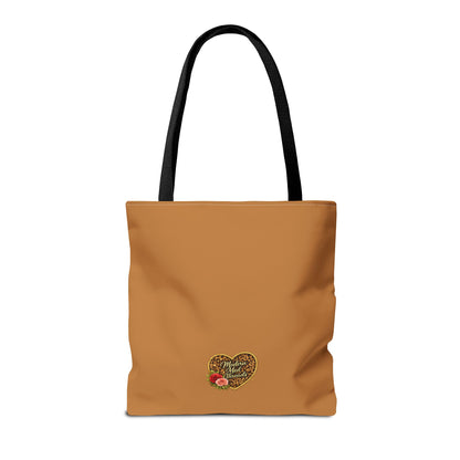 Wild Heart Leopard Rose Tote Bag – Floral Animal Print Shopper