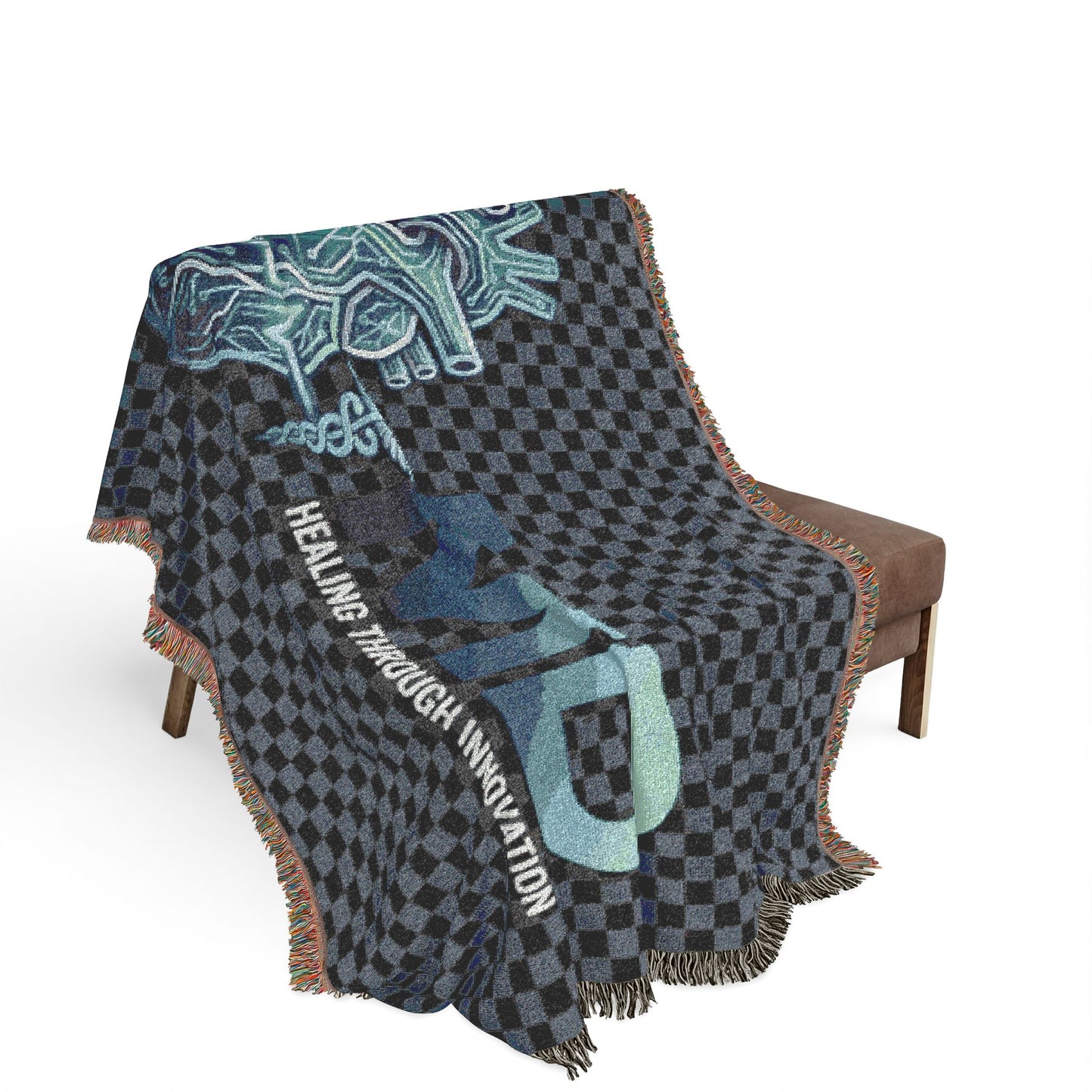 MD Heart Woven Blanket — Medical Doctor Gift Throw